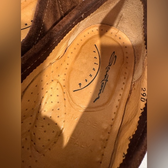 Santoni Brown Suede Horsebit Slip on Loafers Size 9, NEW main image 4